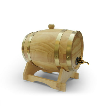 1.5L Household Mini Pine Wood Wine Barrel Keg Wooden Beer Brewing Equipment Home